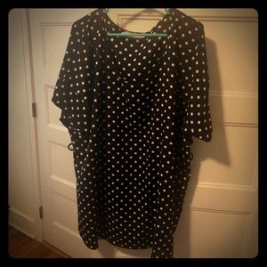 Navy and white tunic with self belt